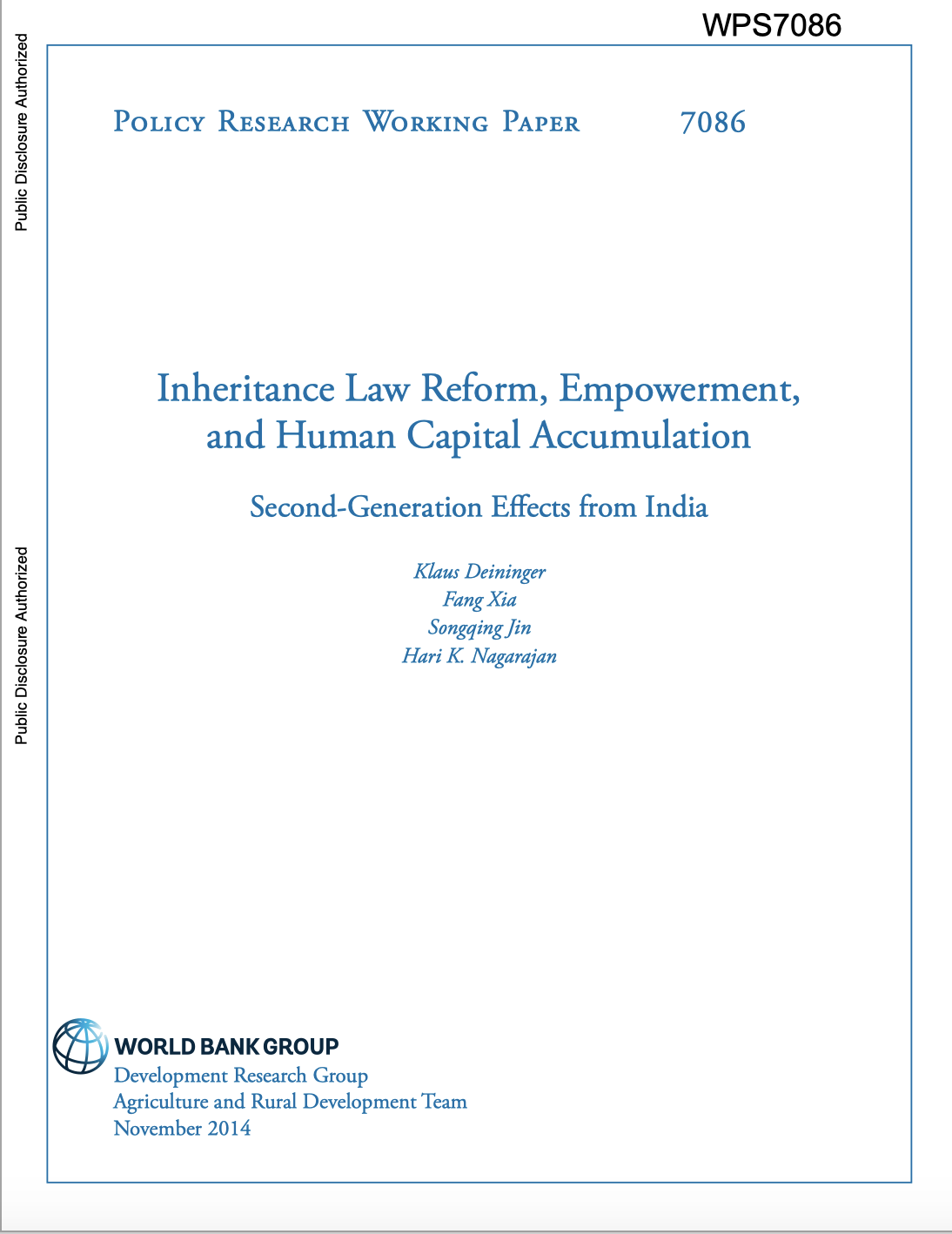 Inheritance Law Reform, Empowerment, And Human Capital Accumulation
